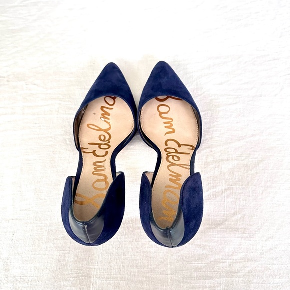 Sam Edelman Opal Navy Suede Heels - Picture 4 of 5